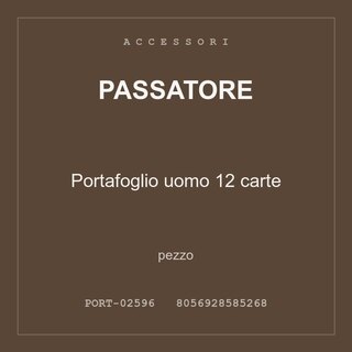 Passatore Portafoglio uomo 12 carte — conf. 12 pz