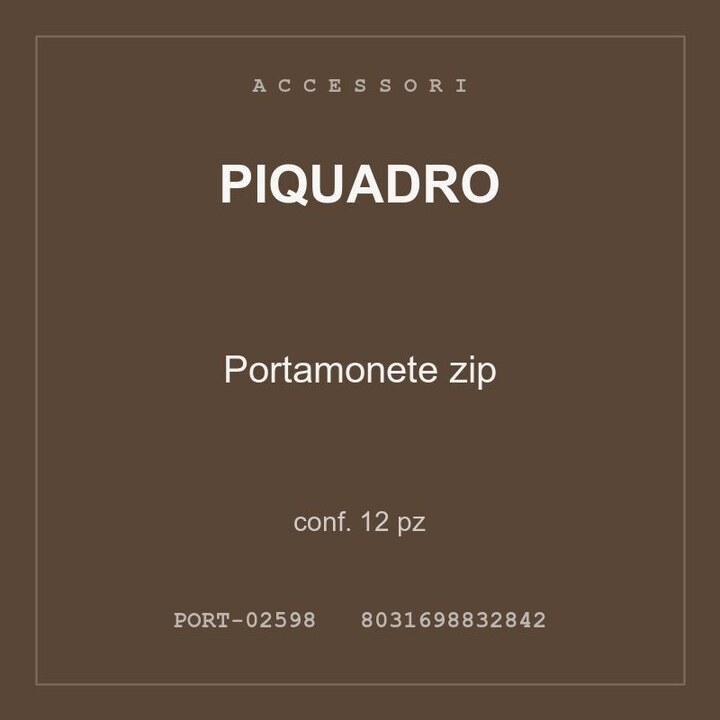 Piquadro Portamonete zip — conf. 10 pz
