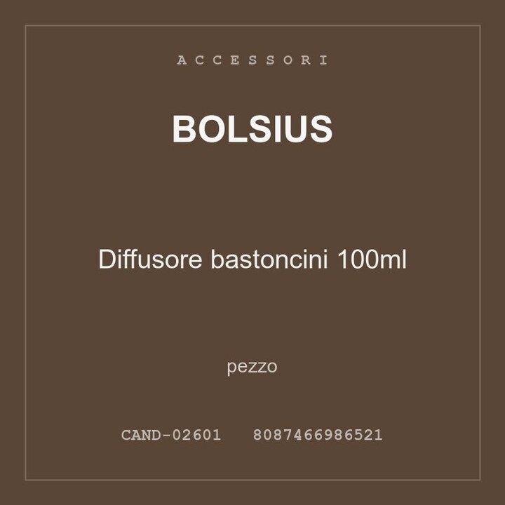 Bolsius Diffusore bastoncini 100ml — pezzo