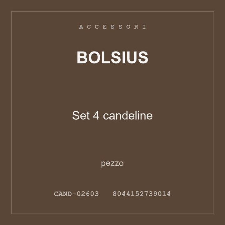 Bolsius Set 4 candeline — pezzo