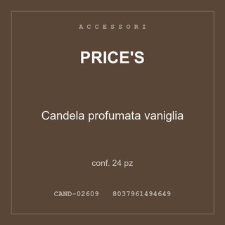 Price's Candela profumata vaniglia — conf. 12 pz