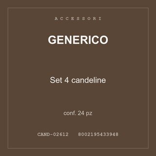 Generico Set 4 candeline — conf. 24 pz