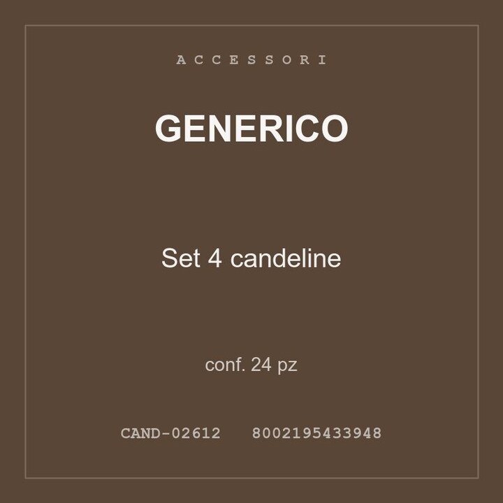 Generico Set 4 candeline — conf. 24 pz