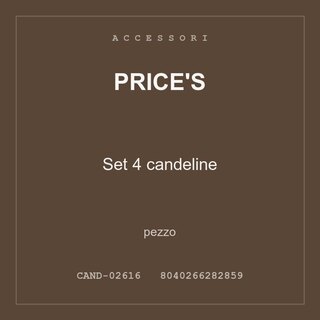 Price's Set 4 candeline — pezzo
