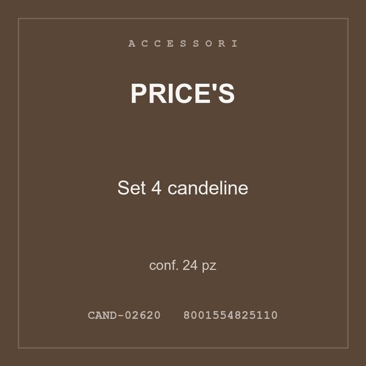 Price's Set 4 candeline — conf. 24 pz