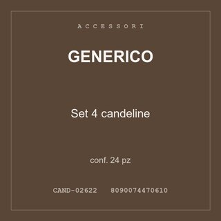 Generico Set 4 candeline — conf. 12 pz