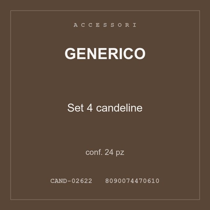 Generico Set 4 candeline — conf. 12 pz
