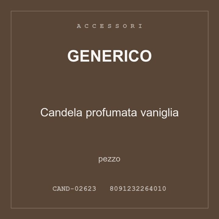 Generico Candela profumata vaniglia — pezzo