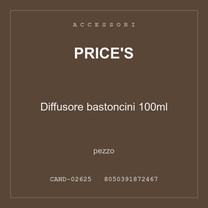 Price's Diffusore bastoncini 100ml — conf. 3 pz