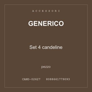 Generico Set 4 candeline — pezzo