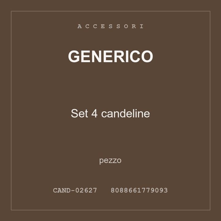 Generico Set 4 candeline — pezzo