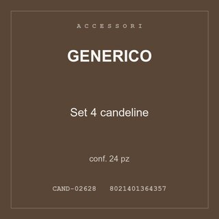 Generico Set 4 candeline — conf. 50 pz