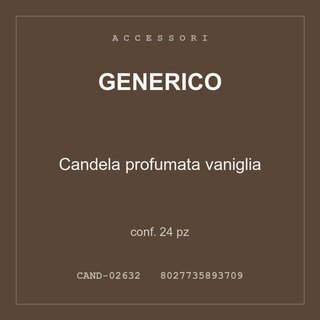 Generico Candela profumata vaniglia — conf. 24 pz
