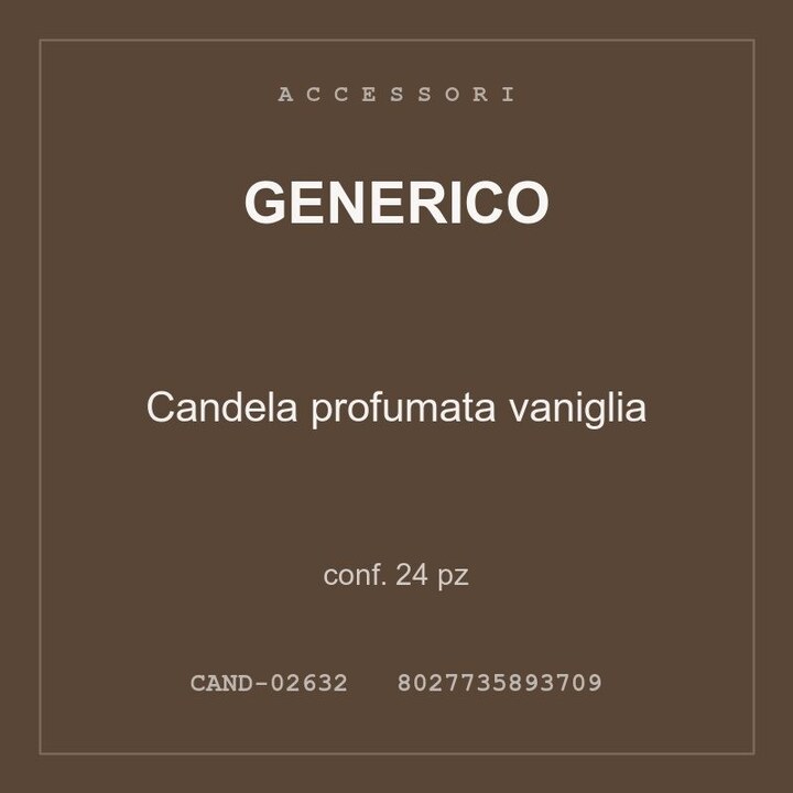 Generico Candela profumata vaniglia — conf. 24 pz