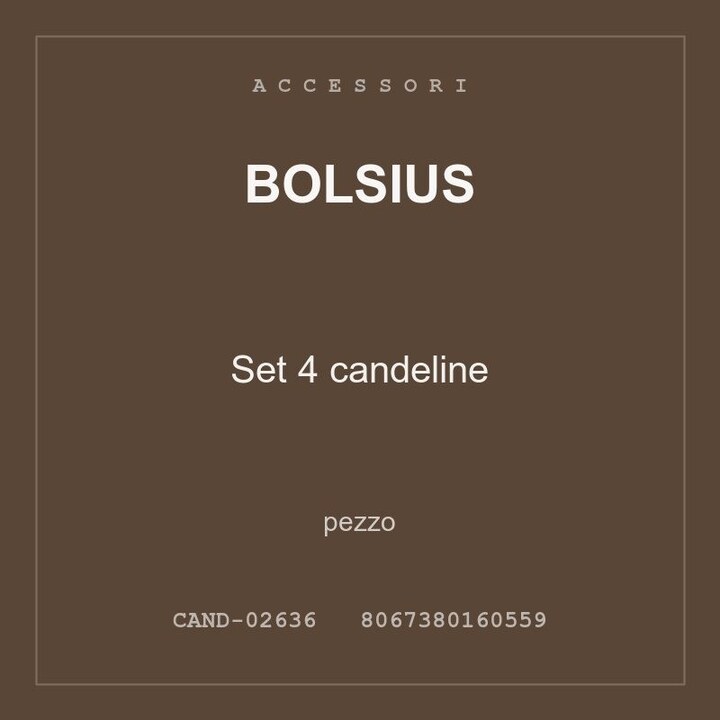 Bolsius Set 4 candeline — conf. 2 pz