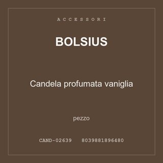 Bolsius Candela profumata vaniglia — pezzo