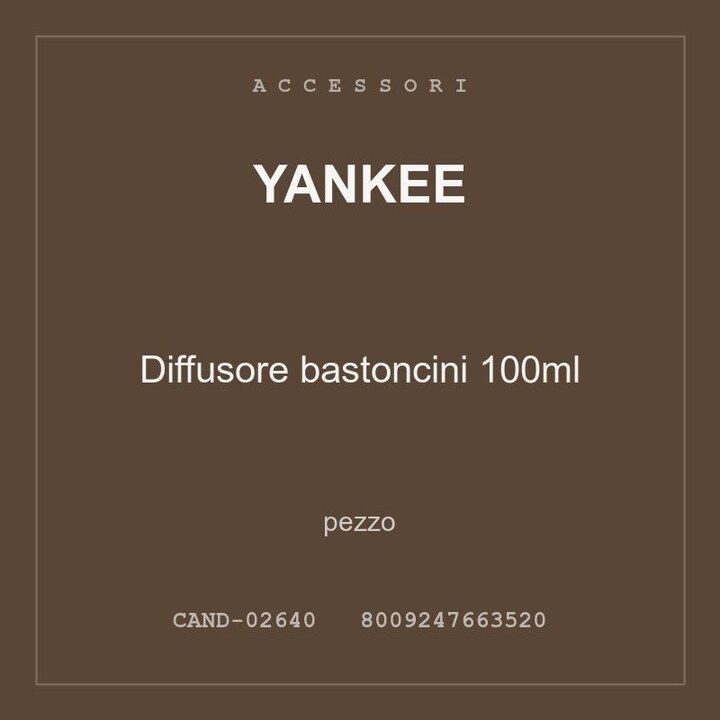 Yankee Diffusore bastoncini 100ml — conf. 6 pz