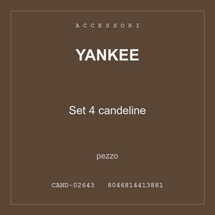 Yankee Set 4 candeline — conf. 2 pz