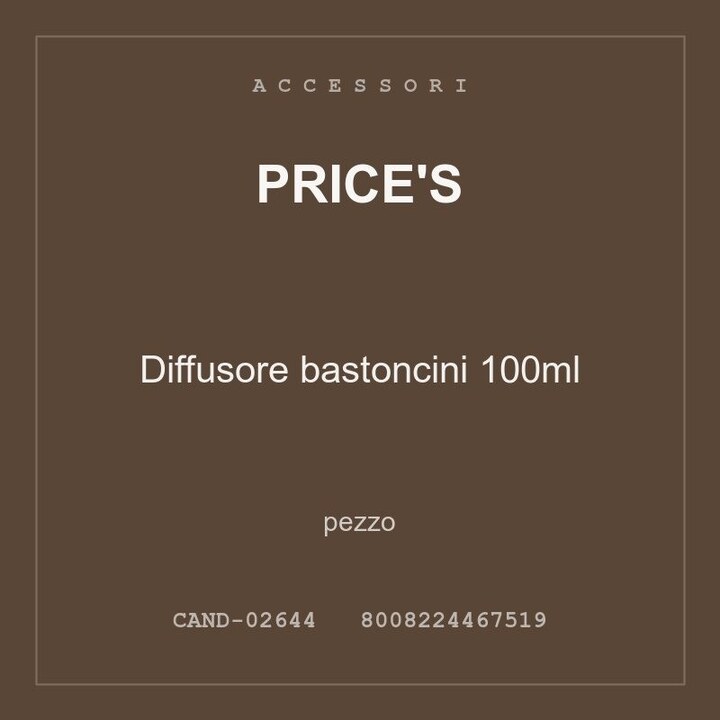 Price's Diffusore bastoncini 100ml — conf. 6 pz