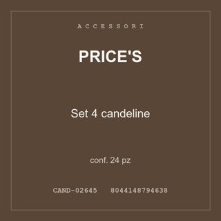 Price's Set 4 candeline — conf. 12 pz