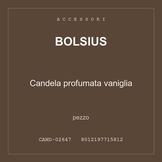 Bolsius Candela profumata vaniglia — conf. 2 pz
