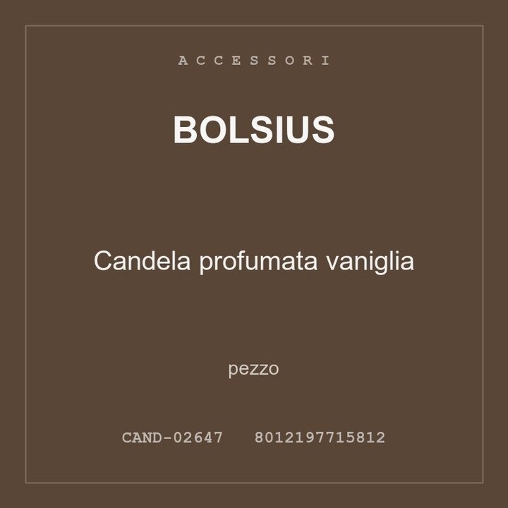 Bolsius Candela profumata vaniglia — conf. 2 pz