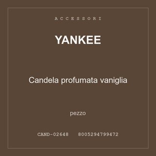 Yankee Candela profumata vaniglia — conf. 2 pz