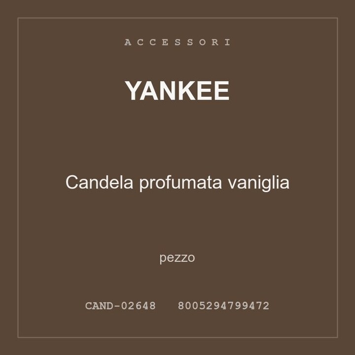Yankee Candela profumata vaniglia — conf. 2 pz