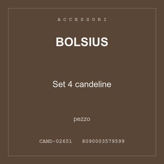 Bolsius Set 4 candeline — conf. 3 pz