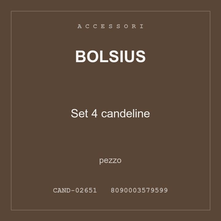 Bolsius Set 4 candeline — conf. 3 pz