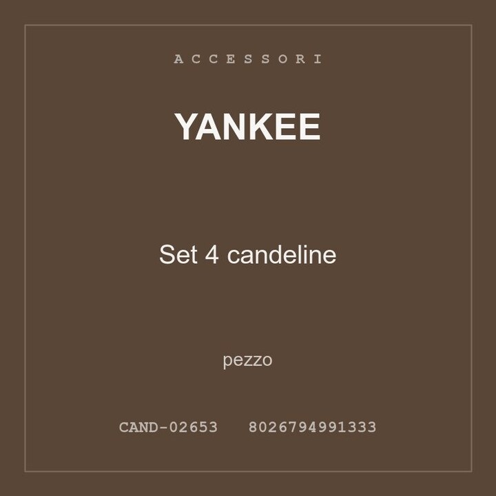 Yankee Set 4 candeline — conf. 3 pz