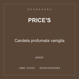 Price's Candela profumata vaniglia — pezzo
