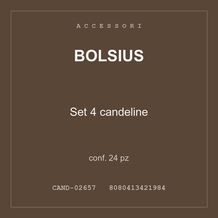 Bolsius Set 4 candeline — conf. 24 pz