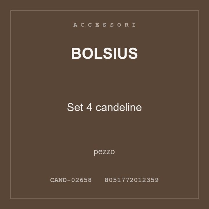 Bolsius Set 4 candeline — conf. 4 pz