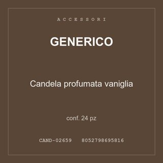 Generico Candela profumata vaniglia — conf. 12 pz