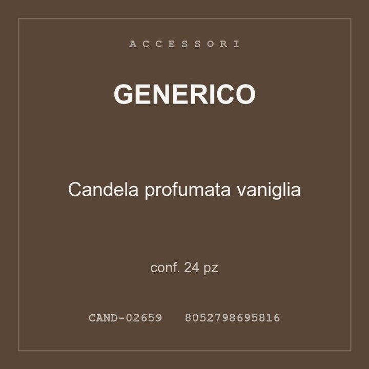 Generico Candela profumata vaniglia — conf. 12 pz