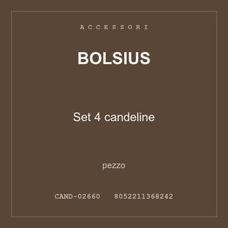 Bolsius Set 4 candeline — conf. 6 pz