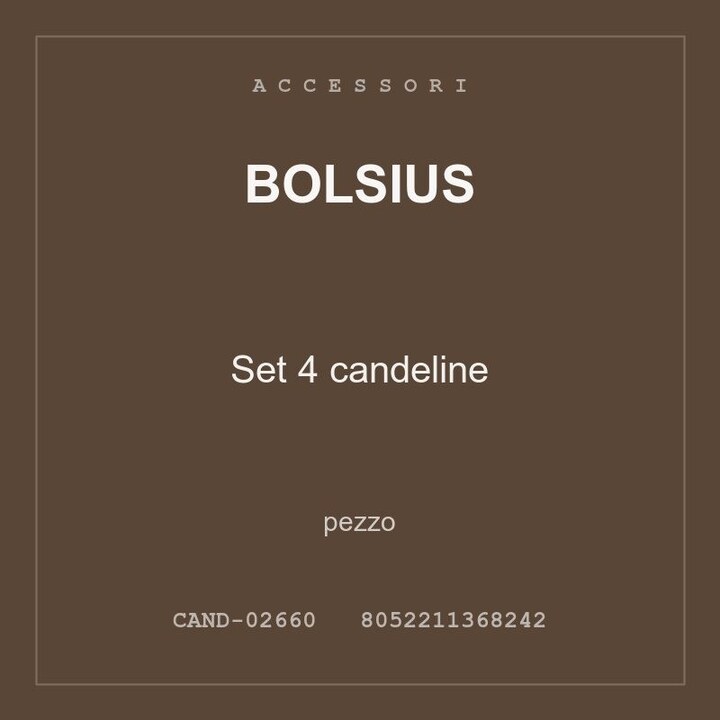 Bolsius Set 4 candeline — conf. 6 pz