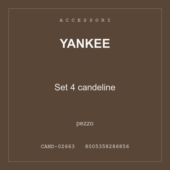 Yankee Set 4 candeline — conf. 4 pz