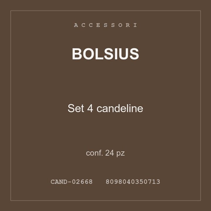 Bolsius Set 4 candeline — conf. 12 pz