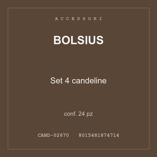 Bolsius Set 4 candeline — conf. 50 pz