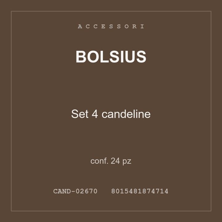 Bolsius Set 4 candeline — conf. 50 pz