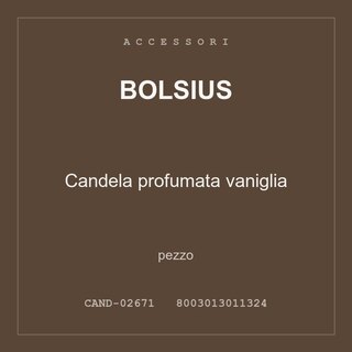Bolsius Candela profumata vaniglia — conf. 3 pz