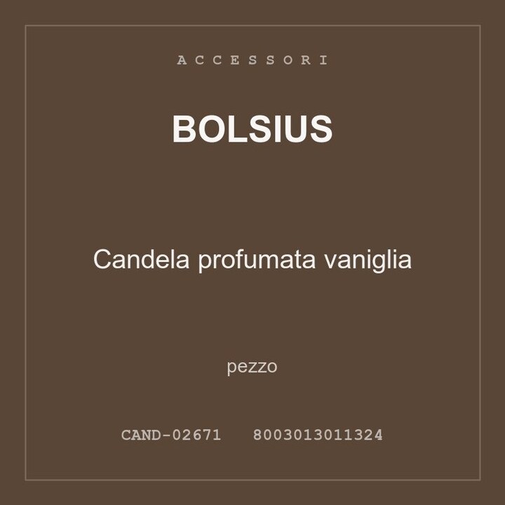 Bolsius Candela profumata vaniglia — conf. 3 pz