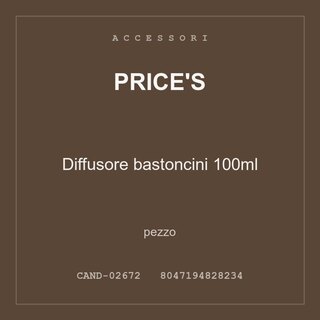 Price's Diffusore bastoncini 100ml — conf. 8 pz