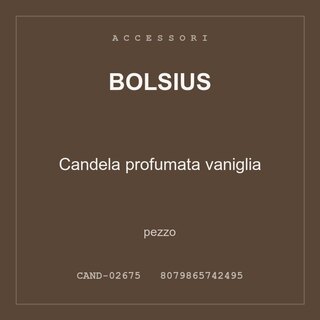 Bolsius Candela profumata vaniglia — conf. 4 pz