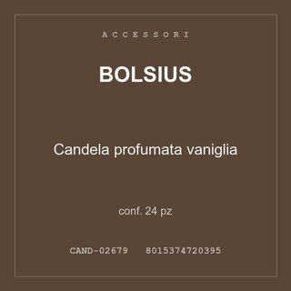 Bolsius Candela profumata vaniglia — conf. 24 pz