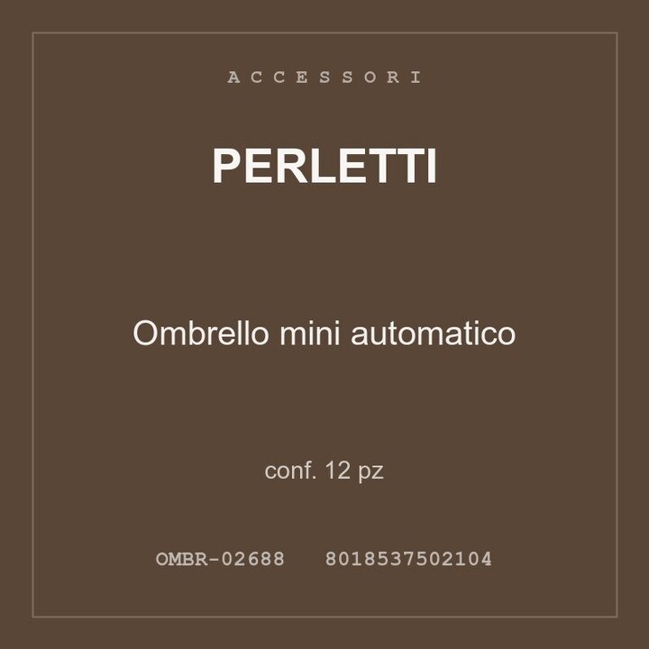 Perletti Ombrello mini automatico — conf. 6 pz