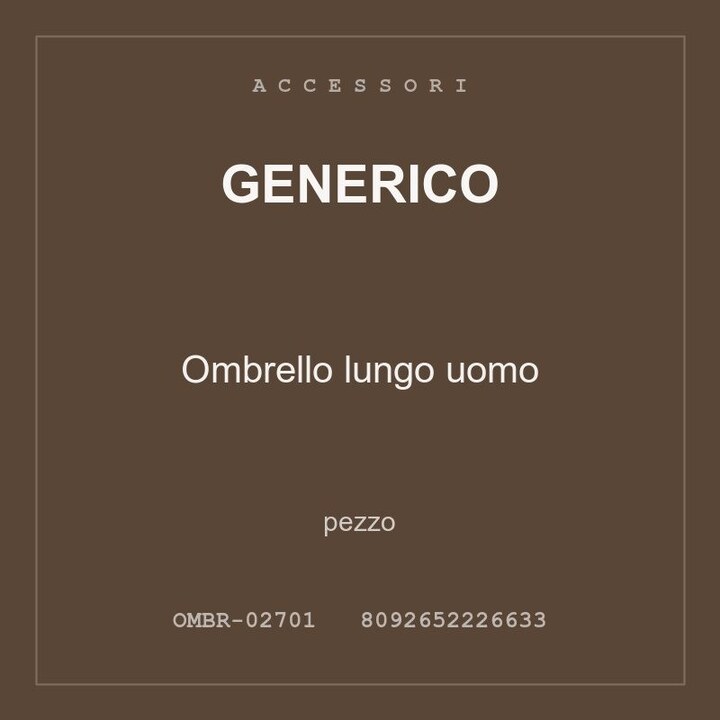 Generico Ombrello lungo uomo — conf. 2 pz
