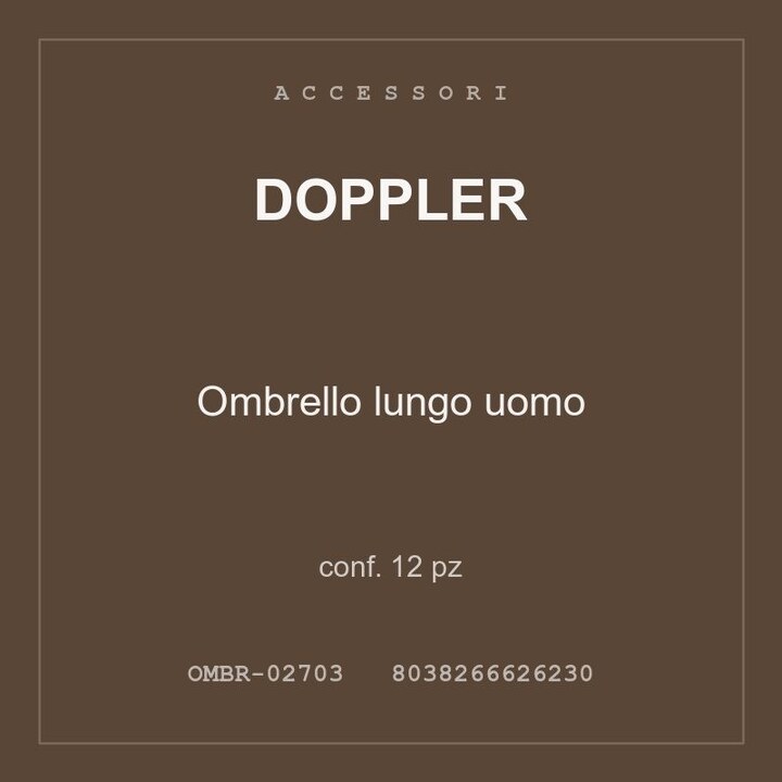 Doppler Ombrello lungo uomo — conf. 12 pz